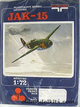 Dubena Cesky Dub 1/72 Yak-15 Bagged plastic model kit